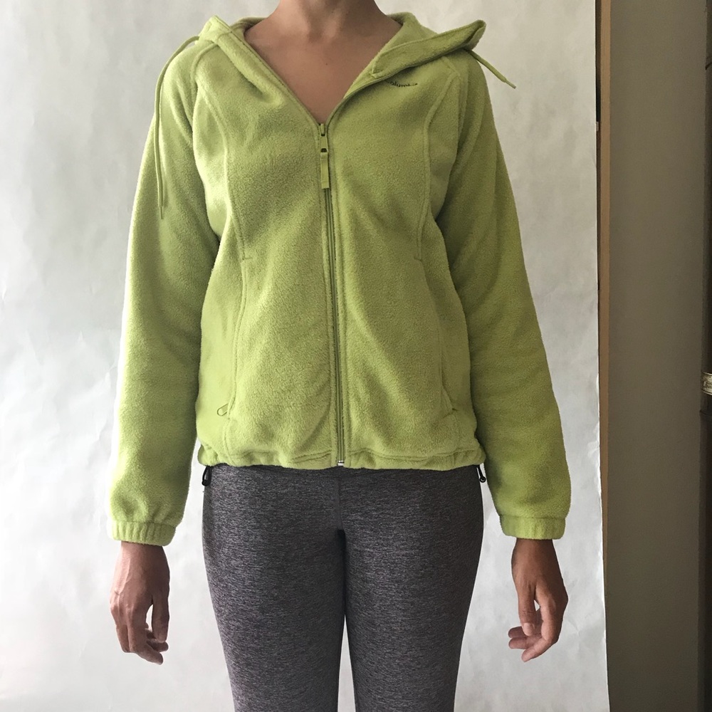 Columbia lime green fleece jacket